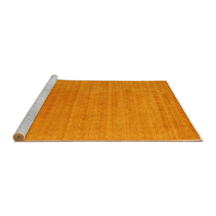 Serging Thickness of Machine Washable Contemporary Dark Orange Rug, wshcon2448