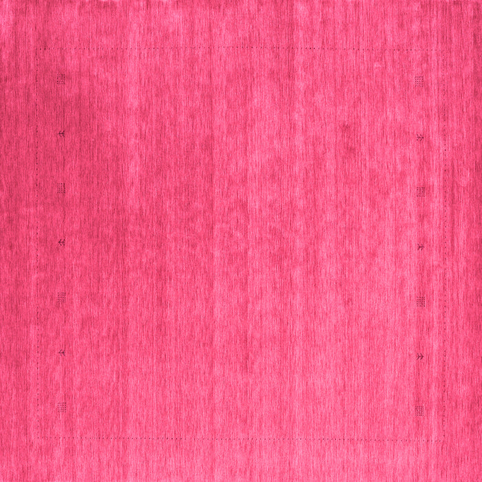 Square Machine Washable Abstract Pink Contemporary Rug, wshcon2448pnk