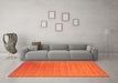 Machine Washable Abstract Orange Contemporary Area Rugs in a Living Room, wshcon2448org