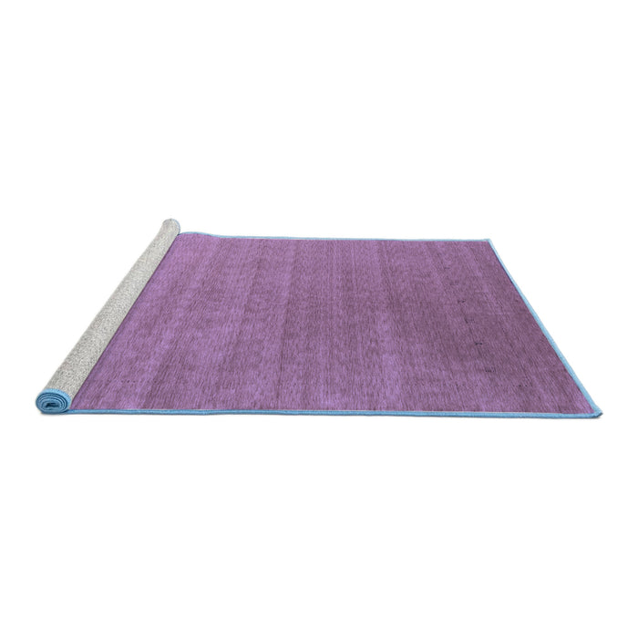 Sideview of Machine Washable Abstract Blue Contemporary Rug, wshcon2448blu