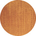 Round Abstract Brown Contemporary Rug, con2448brn