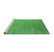 Sideview of Machine Washable Abstract Emerald Green Contemporary Area Rugs, wshcon2448emgrn