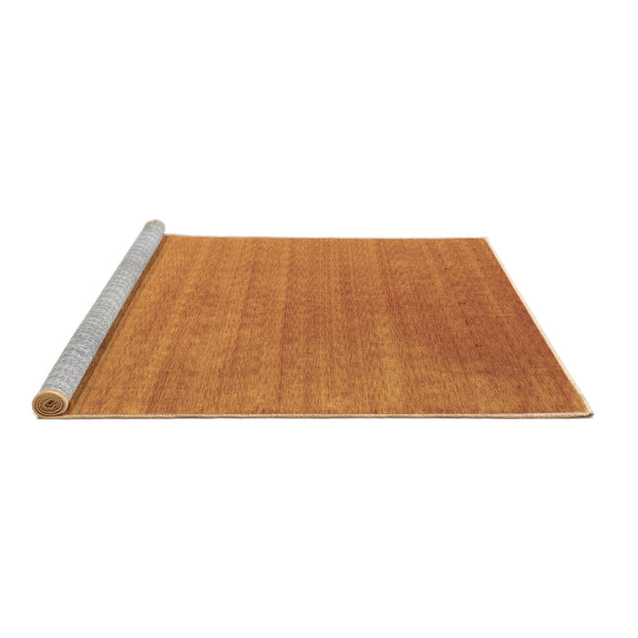 Sideview of Machine Washable Abstract Brown Contemporary Rug, wshcon2448brn