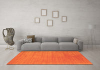Machine Washable Abstract Orange Contemporary Rug, wshcon2449org