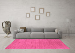 Machine Washable Abstract Purple Contemporary Area Rugs in a Living Room, wshcon2449pur