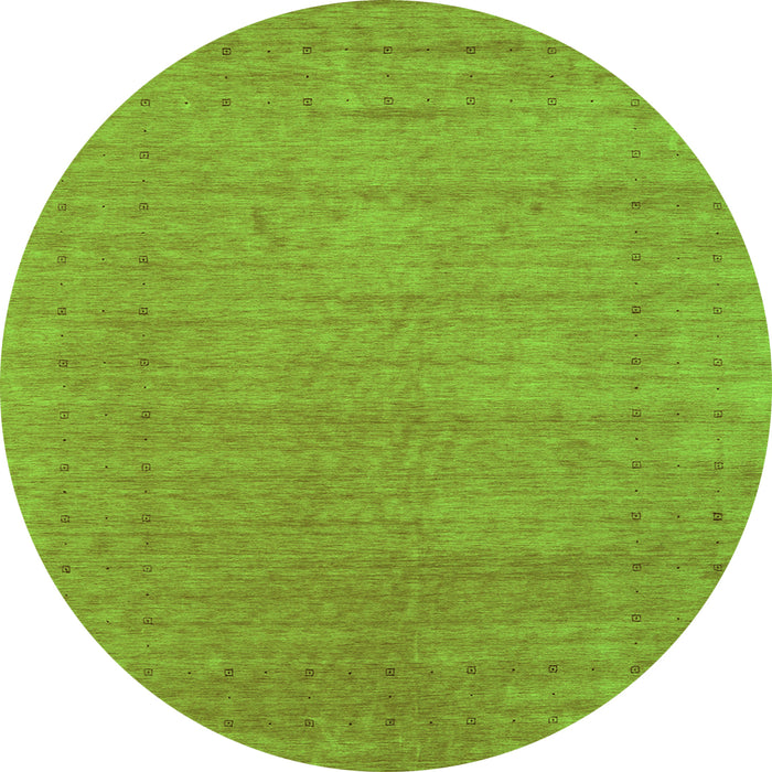 Square Abstract Green Contemporary Rug, con2449grn