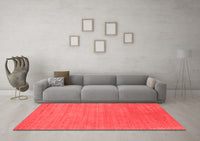 Machine Washable Abstract Red Contemporary Rug, wshcon2449red