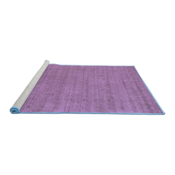 Sideview of Machine Washable Abstract Blue Contemporary Rug, wshcon2449blu