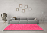 Machine Washable Abstract Pink Contemporary Rug, wshcon2449pnk