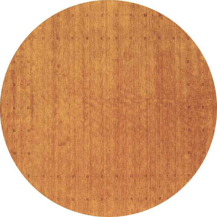 Round Abstract Brown Contemporary Rug, con2449brn