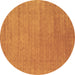 Round Abstract Brown Contemporary Rug, con2449brn