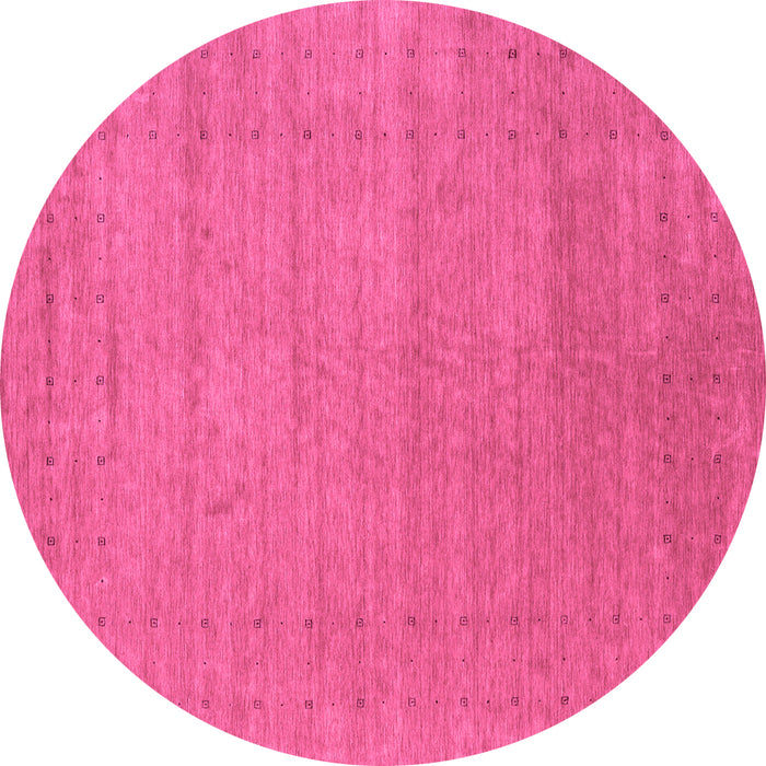 Round Abstract Purple Contemporary Rug, con2449pur