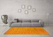 Machine Washable Abstract Yellow Contemporary Rug in a Living Room, wshcon2449yw