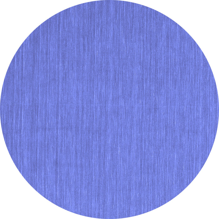Round Abstract Blue Contemporary Rug, con244blu