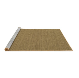 Sideview of Machine Washable Abstract Brown Contemporary Rug, wshcon244brn