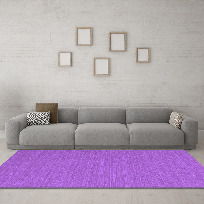 Machine Washable Abstract Purple Contemporary Area Rugs in a Living Room, wshcon244pur
