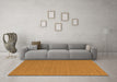 Machine Washable Abstract Orange Contemporary Area Rugs in a Living Room, wshcon244org