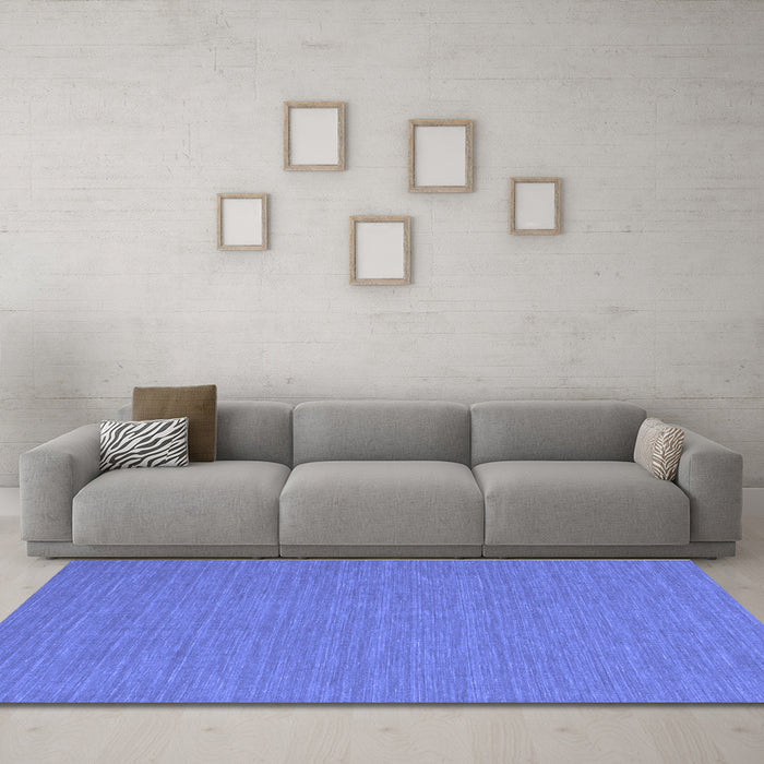 Machine Washable Abstract Blue Contemporary Rug in a Living Room, wshcon244blu