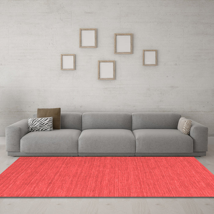Contemporary Red Washable Rugs