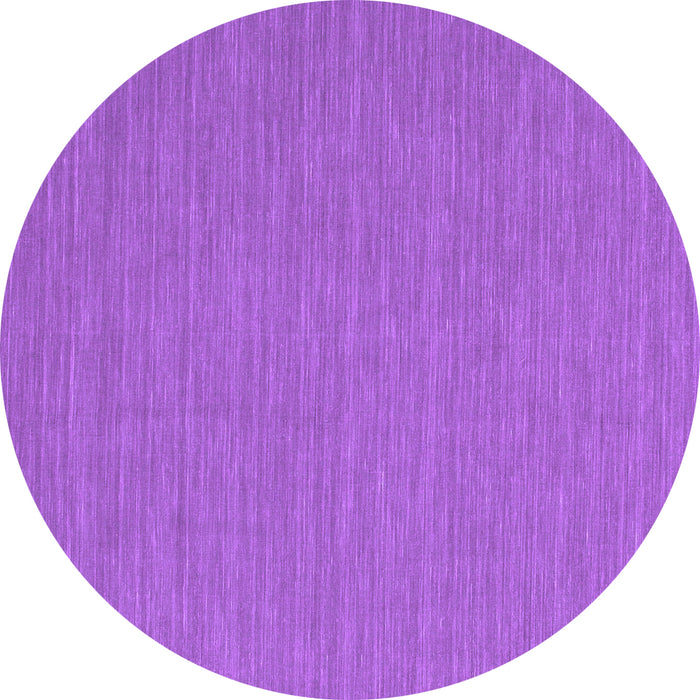 Round Abstract Purple Contemporary Rug, con244pur