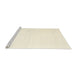 Serging Thickness of Machine Washable Contemporary Peach Beige Rug, wshcon2450