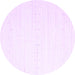 Round Solid Purple Modern Rug, con2450pur