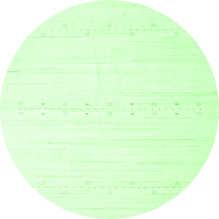 Square Solid Green Modern Rug, con2450grn