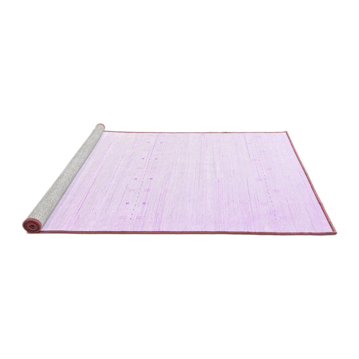 Sideview of Machine Washable Solid Purple Modern Area Rugs, wshcon2450pur