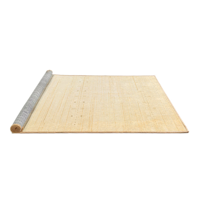 Sideview of Machine Washable Solid Brown Modern Rug, wshcon2450brn