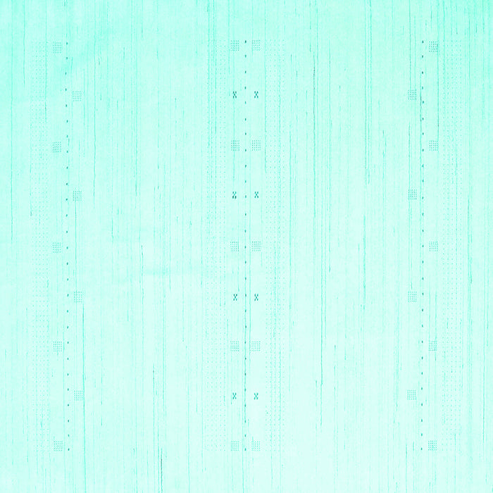 Square Machine Washable Solid Turquoise Modern Area Rugs, wshcon2450turq