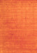 Serging Thickness of Machine Washable Abstract Orange Contemporary Area Rugs, wshcon2451org