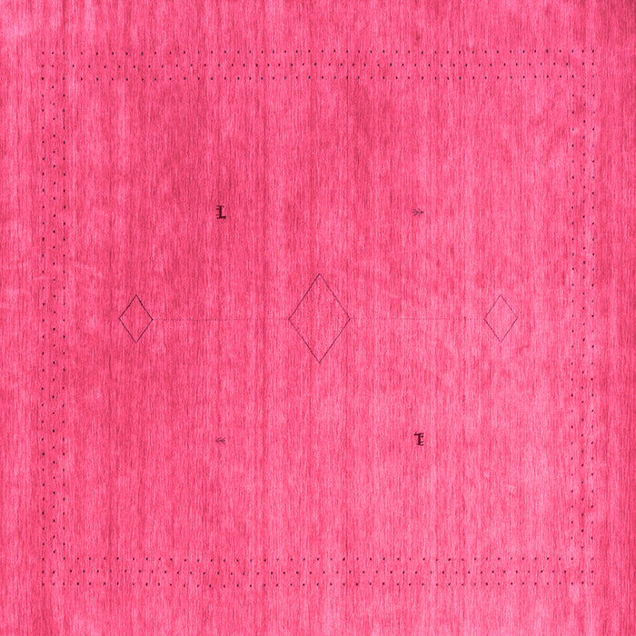 Square Machine Washable Abstract Pink Contemporary Rug, wshcon2451pnk