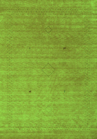 Abstract Green Contemporary Rug, con2451grn