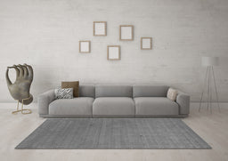 Machine Washable Abstract Gray Contemporary Rug in a Living Room,, wshcon2451gry