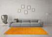 Machine Washable Abstract Yellow Contemporary Rug in a Living Room, wshcon2451yw