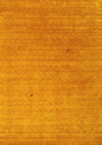 Abstract Yellow Contemporary Rug, con2451yw