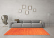 Machine Washable Abstract Orange Contemporary Area Rugs in a Living Room, wshcon2451org