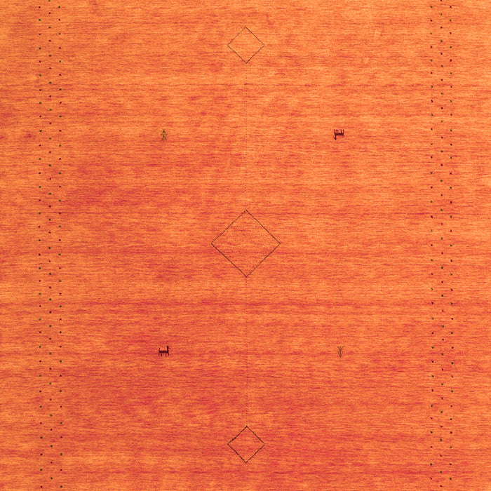 Abstract Orange Contemporary Rug, con2451org