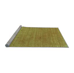 Sideview of Machine Washable Abstract Light Blue Contemporary Rug, wshcon2451lblu