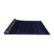 Sideview of Abstract Blue Contemporary Rug, con2452blu