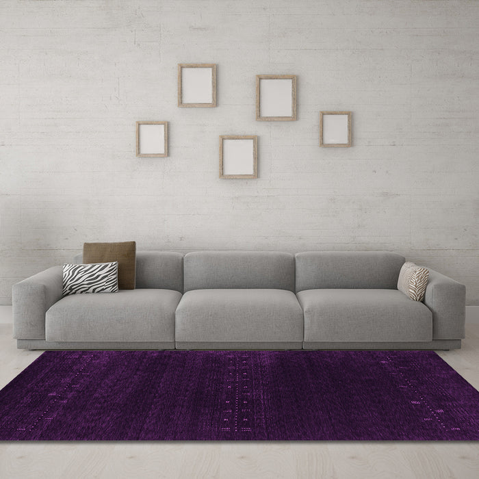 Machine Washable Abstract Pink Contemporary Rug in a Living Room, wshcon2452pnk