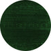 Machine Washable Abstract Green Contemporary Area Rugs, wshcon2452grn