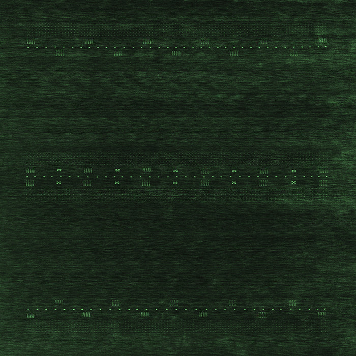 Square Abstract Emerald Green Contemporary Rug, con2452emgrn