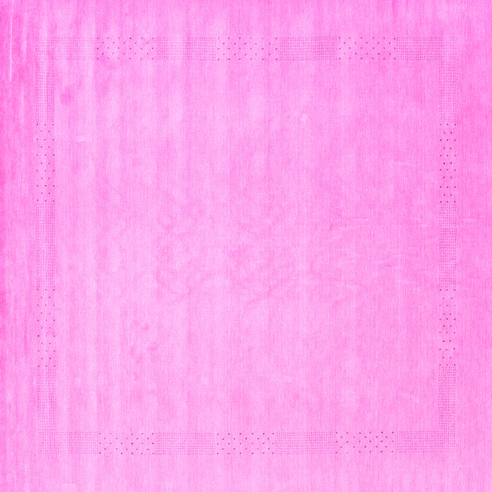 Square Machine Washable Solid Pink Modern Rug, wshcon2453pnk