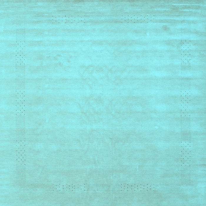 Square Machine Washable Solid Light Blue Modern Rug, wshcon2453lblu