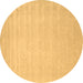 Round Machine Washable Solid Brown Modern Rug, wshcon2453brn