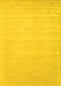 Solid Yellow Modern Rug, con2453yw