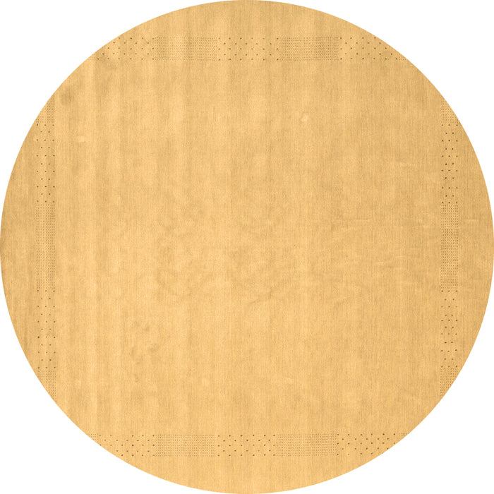 Round Solid Brown Modern Rug, con2453brn