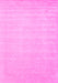 Machine Washable Solid Pink Modern Rug, wshcon2453pnk