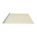 Serging Thickness of Machine Washable Contemporary Moccasin Beige Rug, wshcon2454